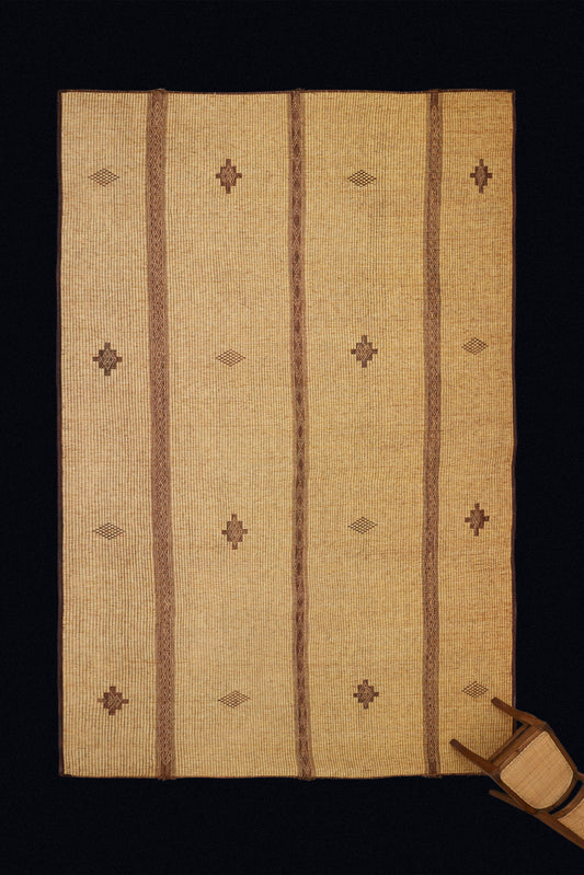 Large Tuareg with Three Decorative Bands Separating a Stepped and Closed Diamond Pattern (9' 6" x 14' 5")