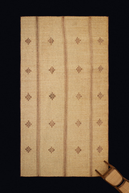 Large Pale Colored Simple Tuareg with Five Bands of Stacked Diamonds (8' 6" x 15' 9")