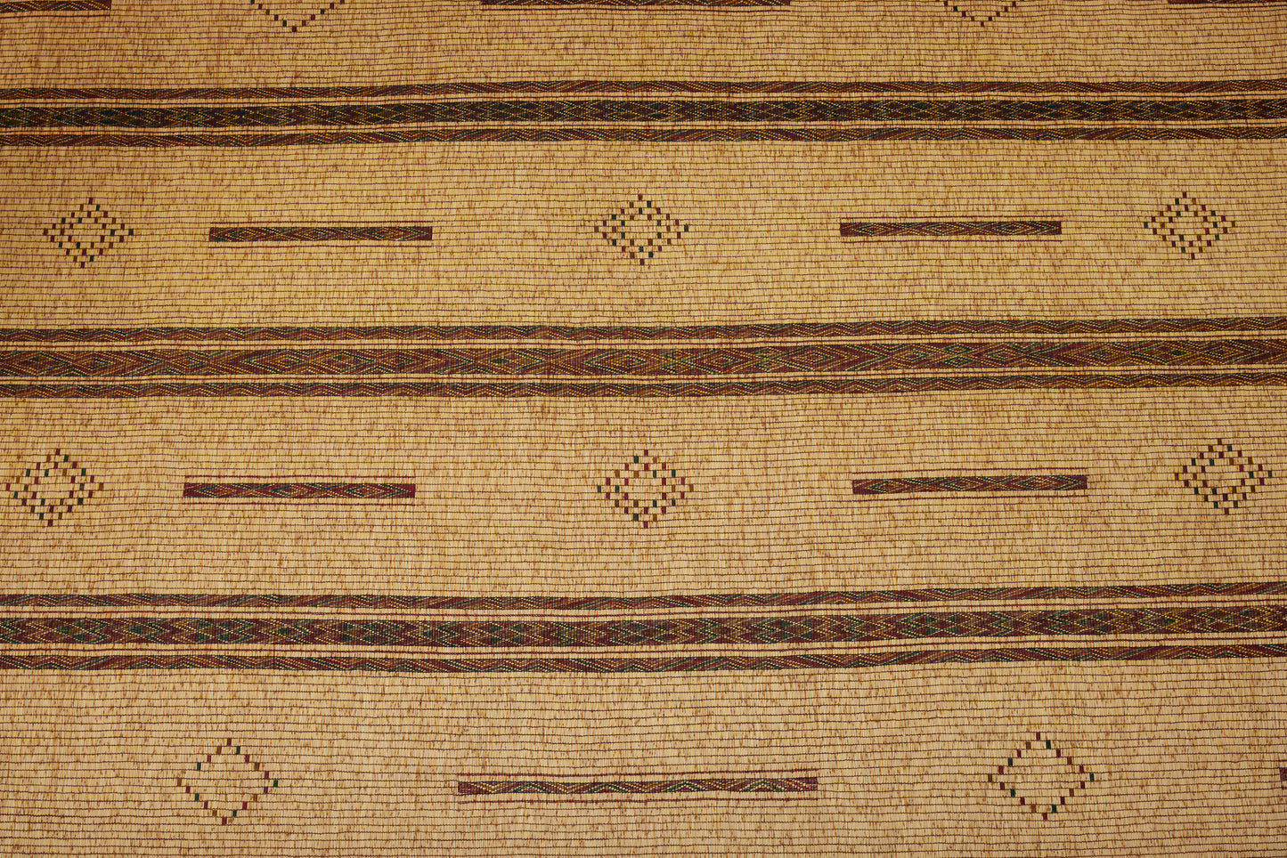 Large Tuareg with Three Polychrome Decorative Bands and a Dash and Checked Diamond Field ( 9' 4" x 17')