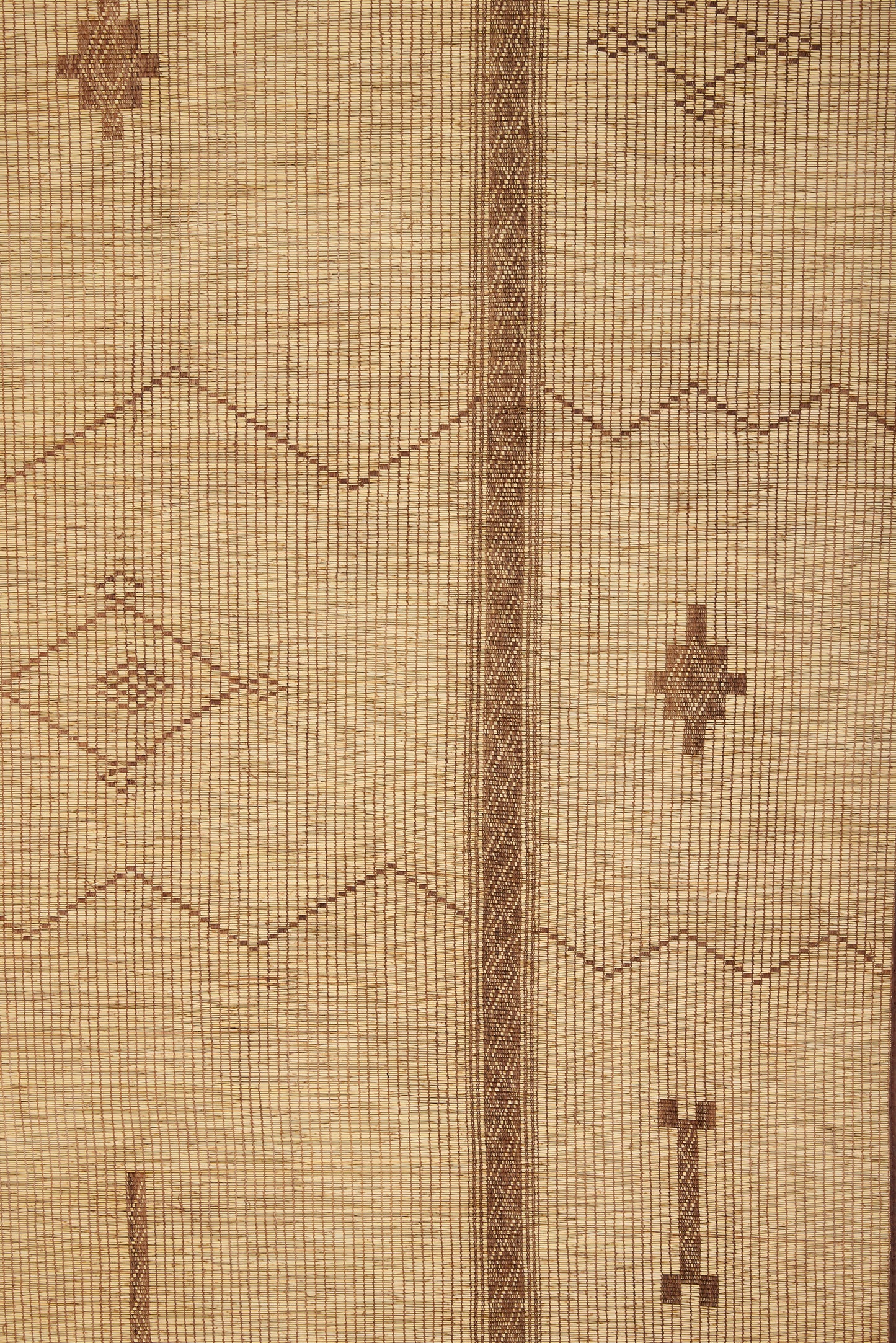 Large Medium Colored Tripled Band Tuareg with Zig Zag Dash and Bone Pattern (9' 5" x 16' 3")