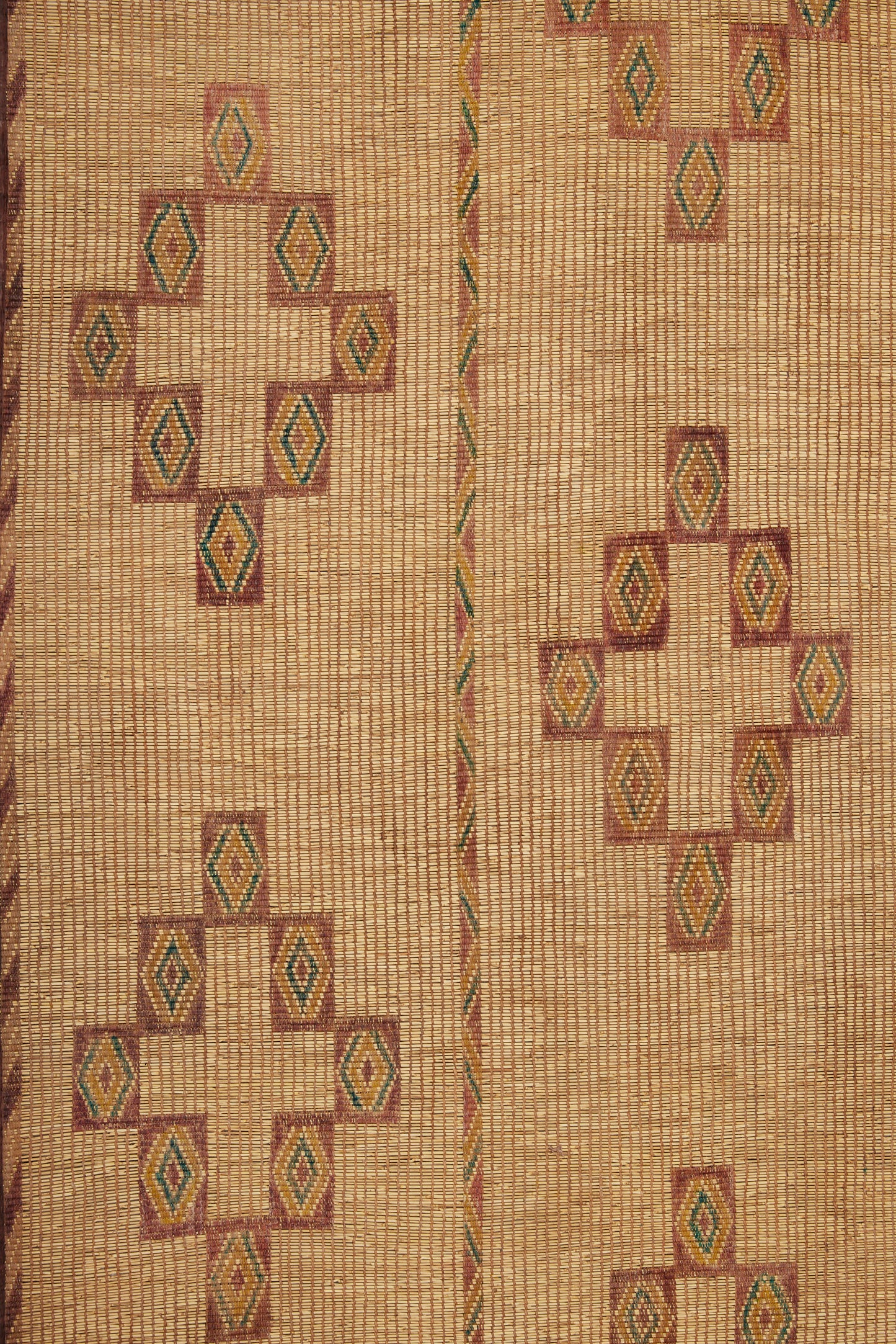 Coco Colored Large Tuareg with a Complex Stacked Diamond Pattern in Simple Polychrome (8' 9" x 16' 4")
