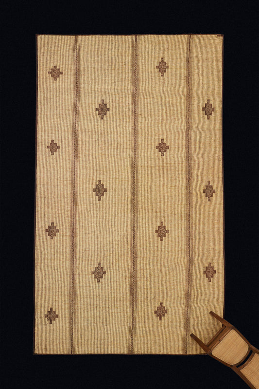 Large Light Colored Tuareg with Simple Field of Stepped Diamonds (8' 1" x 15' 6")