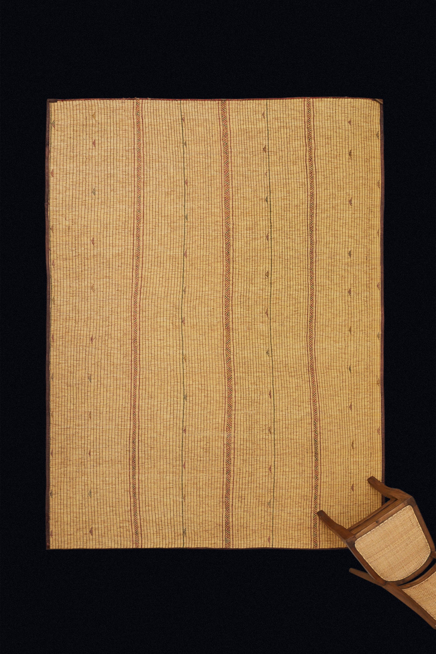 Medium Tuareg with an Overall Subtle Pattern Divided by Three Simple Bands (7' 1" x 10'1")