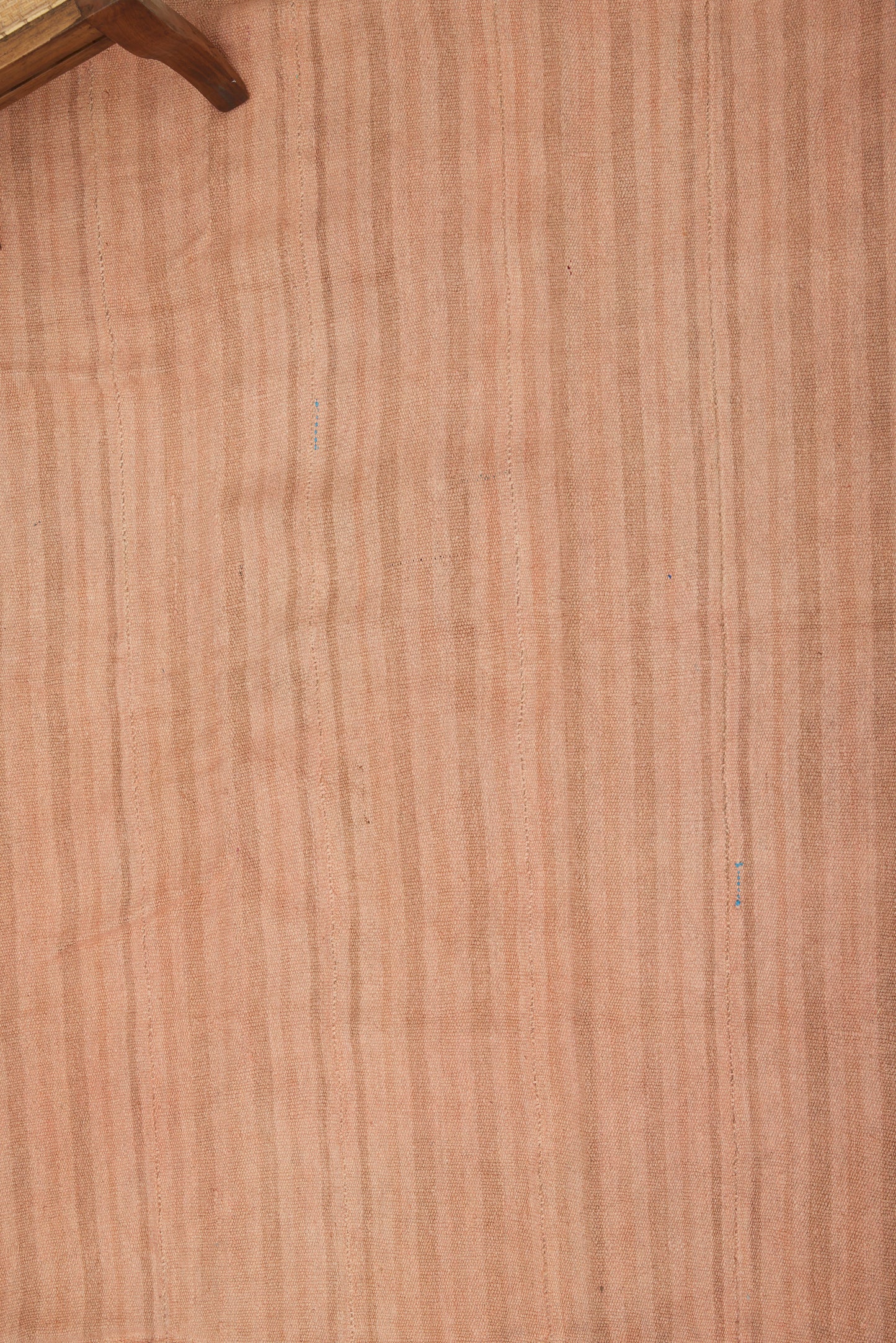 Rose Colored Coffee Striped Hemp Carpet (4' 4" x 6' 1")