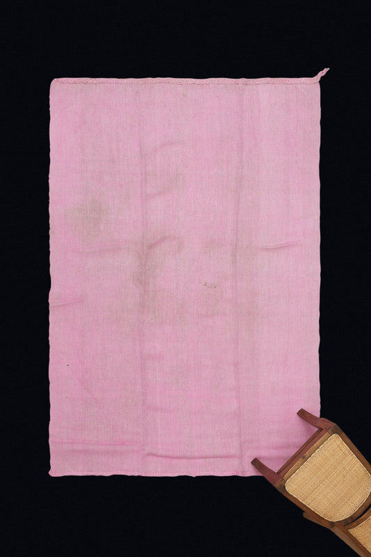 Pink Colored Rectangular Hemp Carpet (5' x 7' 6")