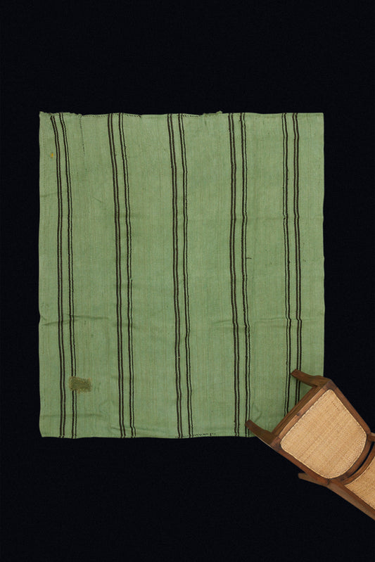 A Squarish Moss Green Hemp Carpet (5' 6" x 6' 5")