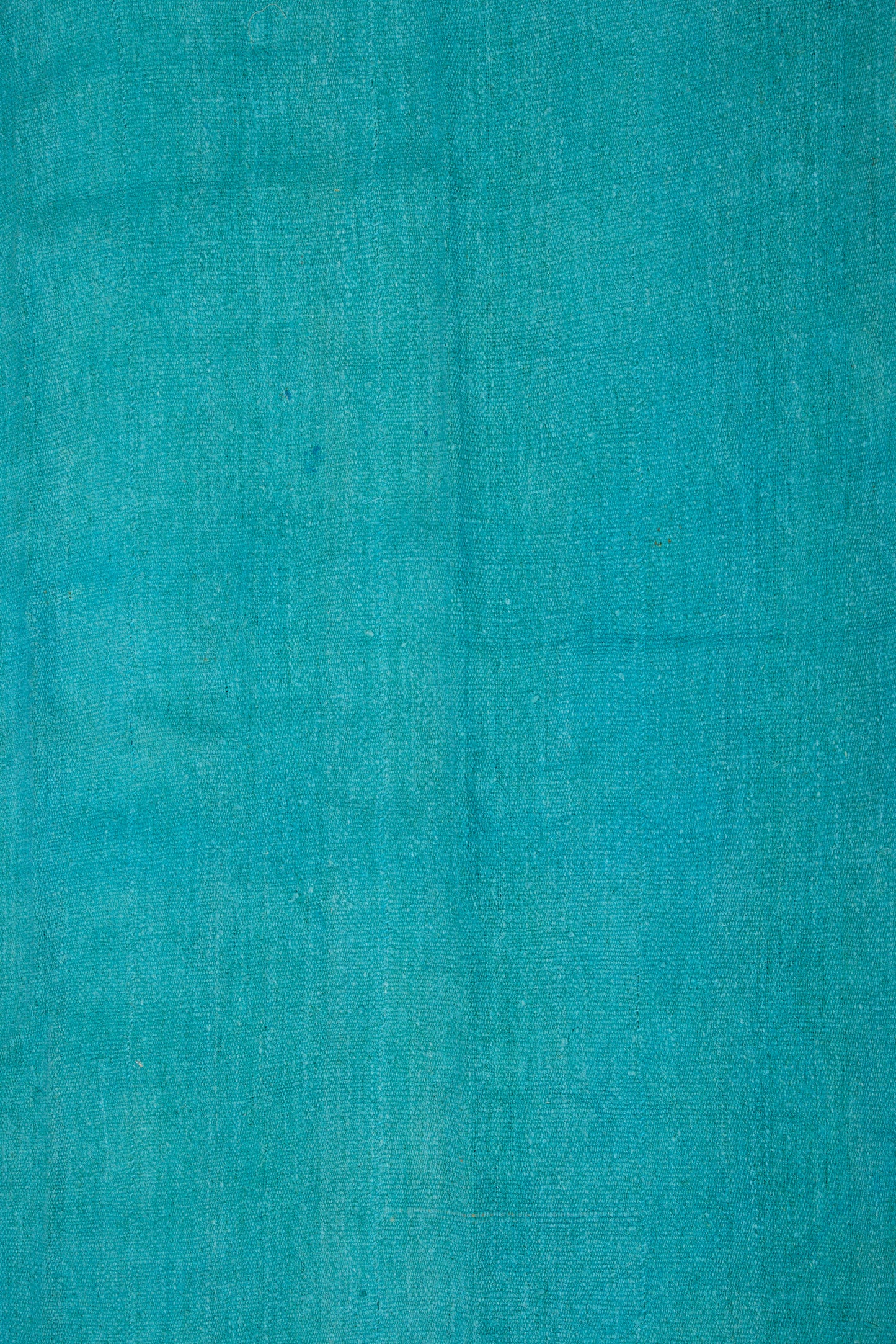 Turquoise Colored Hemp Carpet with Sail Cloth Backing (5' 9" x 7' 11")