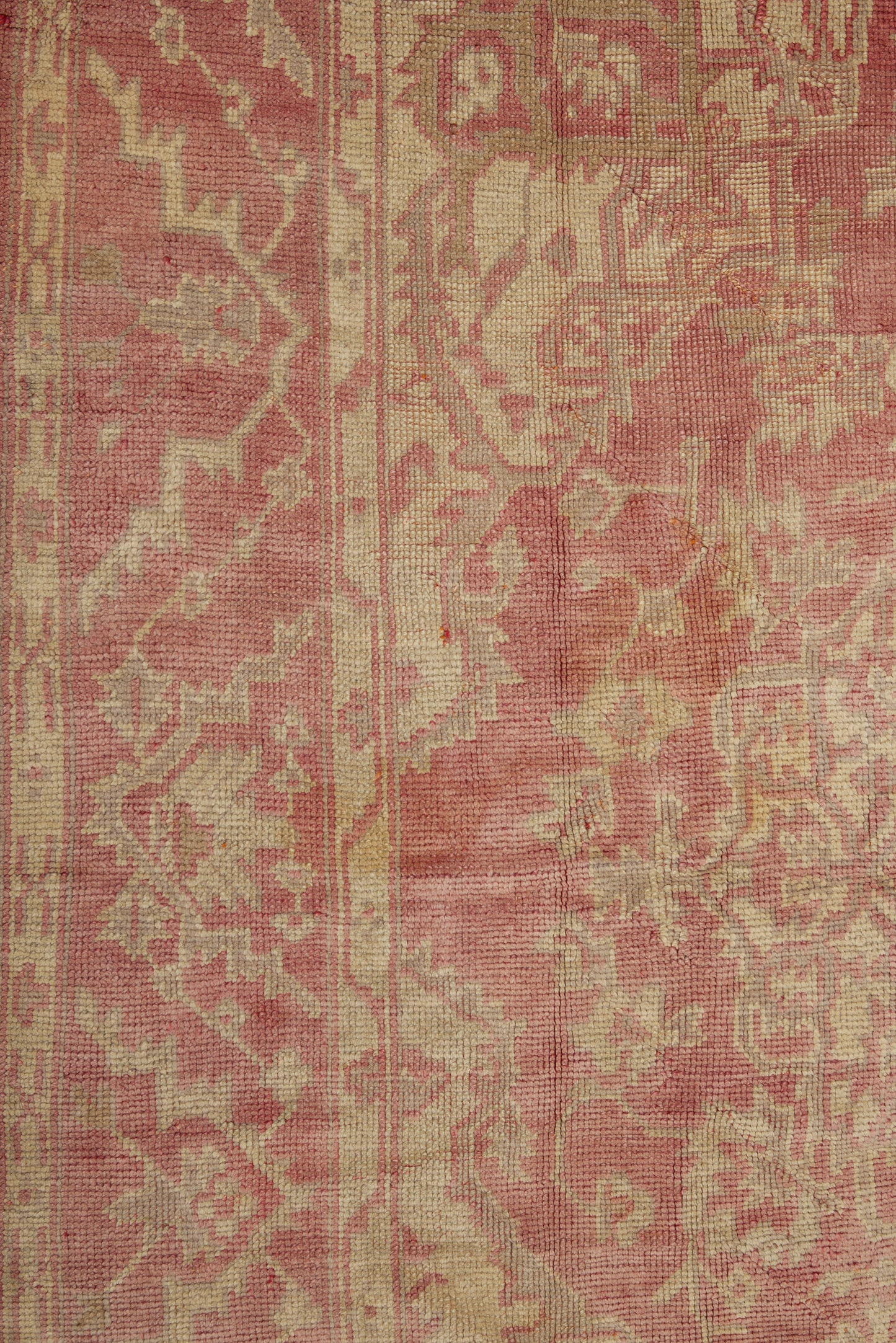 Large Rose and Cream Colored Oushak (8' 3" x 10' 9")