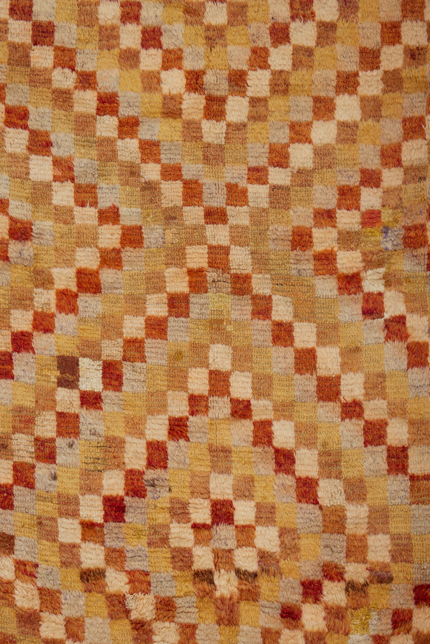 Late 19th Early 20th Century Checkerboard Konya Carpet (4' 3" x 8' 9")