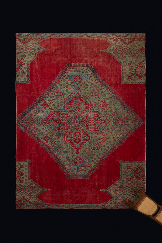 Large 19th Century Oushak Missing Two Borders (10' 9" x 16')