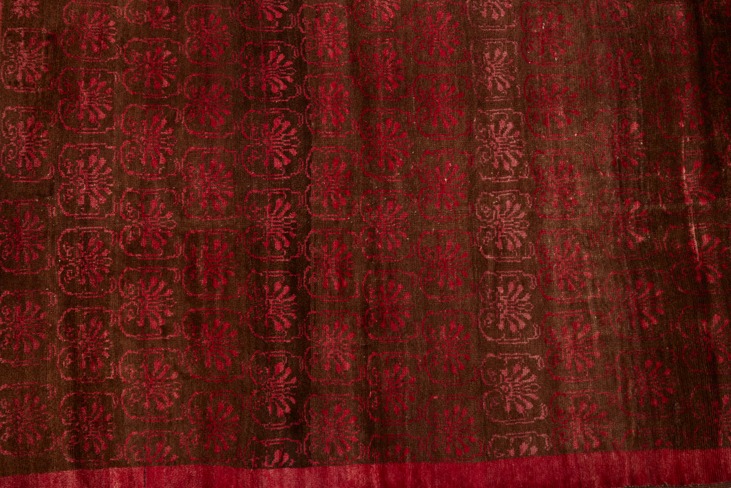 Red Konya with a Palmate Design (4' 6" x 6' 9")