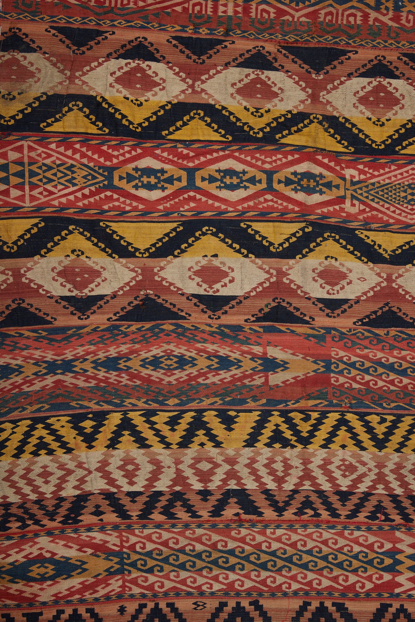 Large Late 18th Early 19th Century Uzbek Carpet (5' 9" x 10' 8")