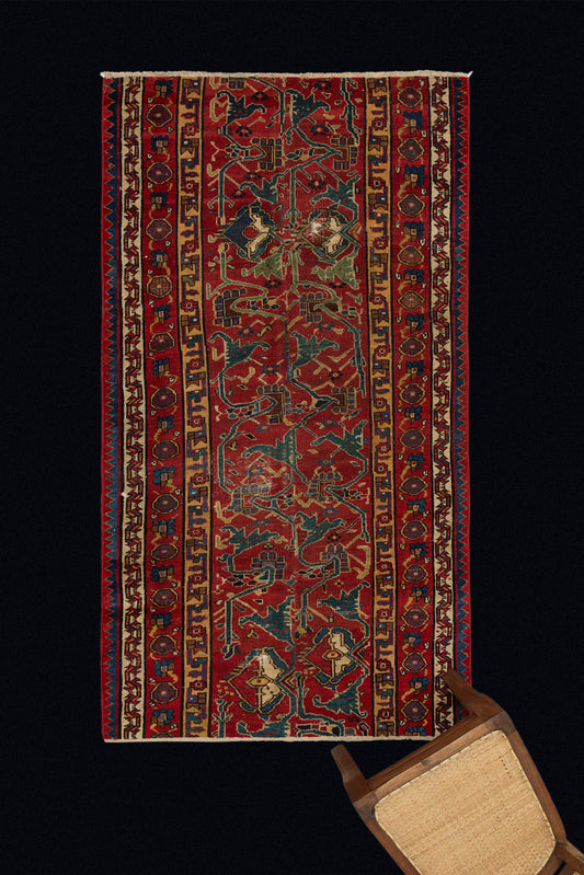 19th Century Persian Mahal Fragment (3' 5" x 6' 4")