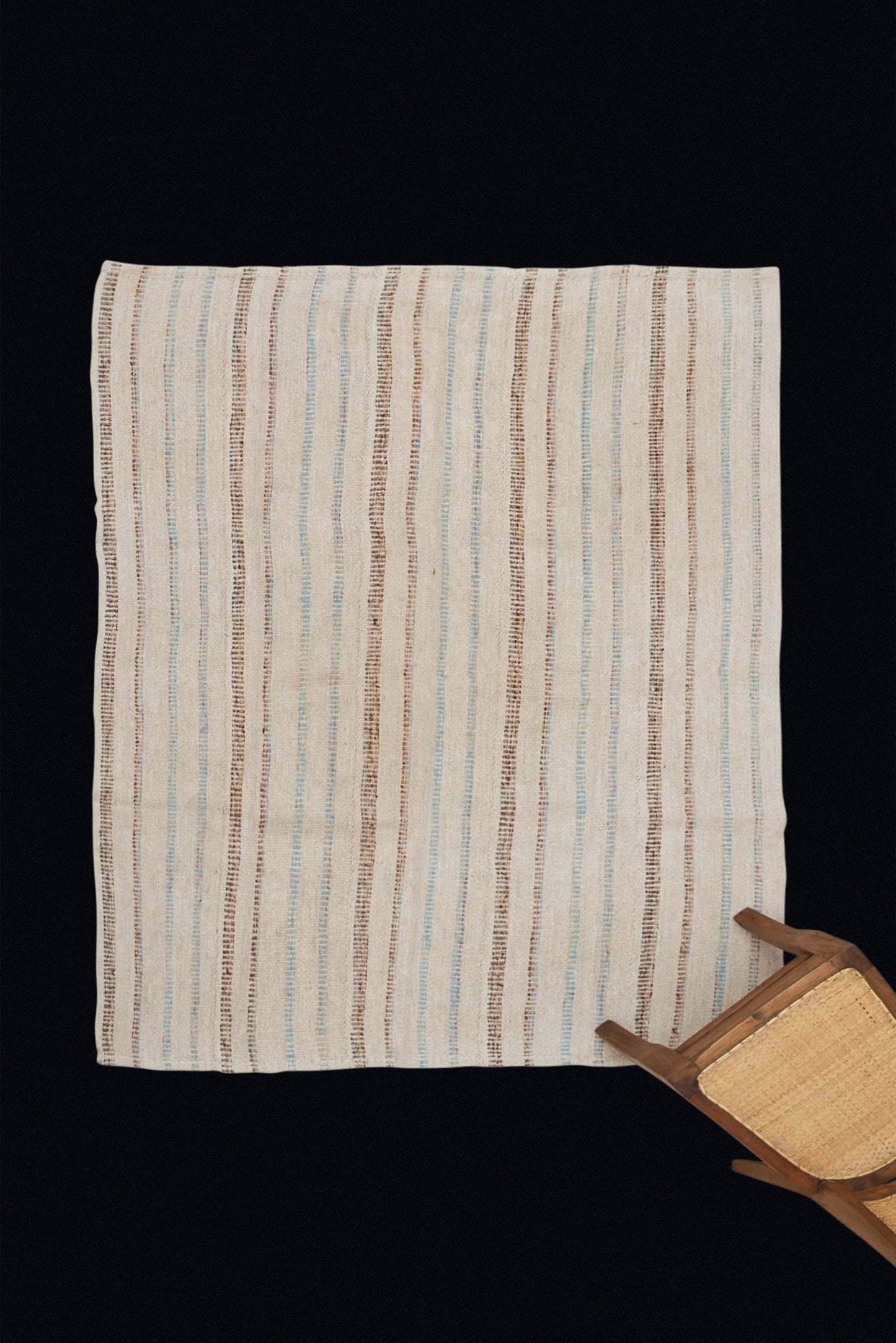 Hemp Carpet with Stripes (4' 11" x 6' 5")
