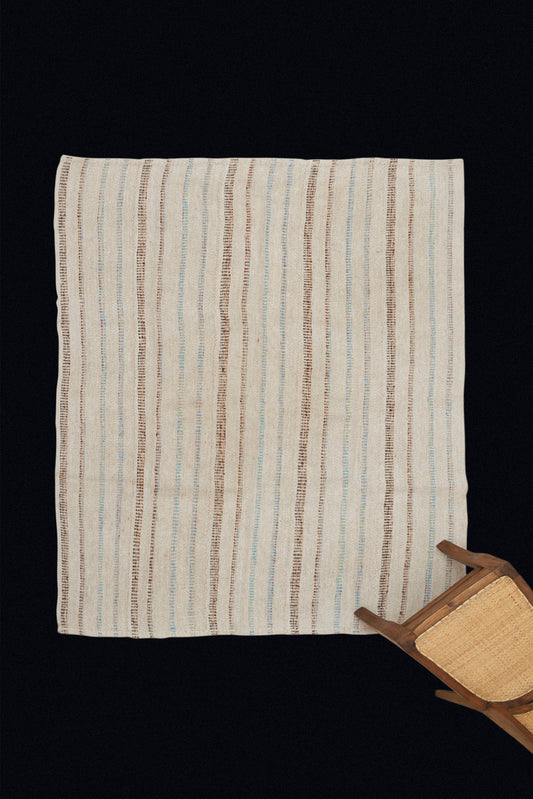Hemp Carpet with Stripes (4' 11" x 6' 5")