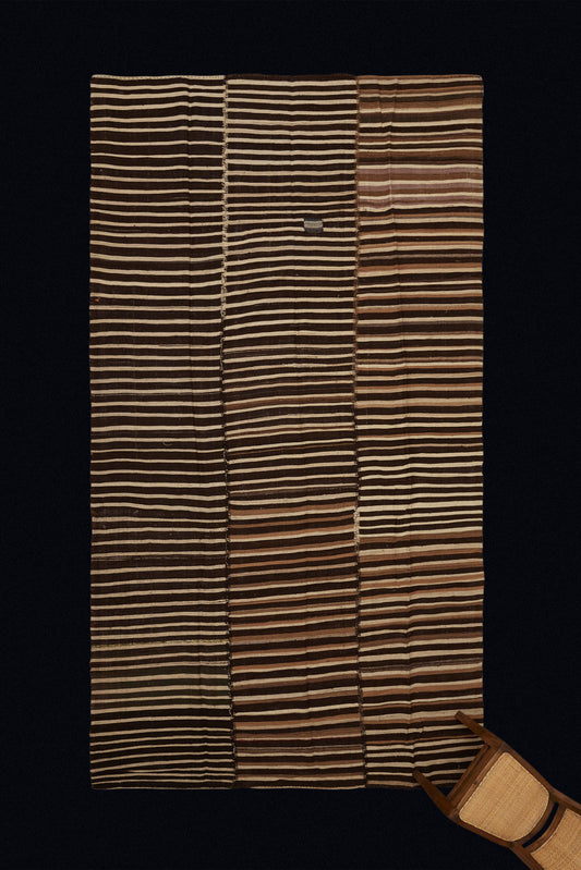 Mazozrin Brown and White with Early Hatched Repair to the Back (7' 2" x 13' 2")