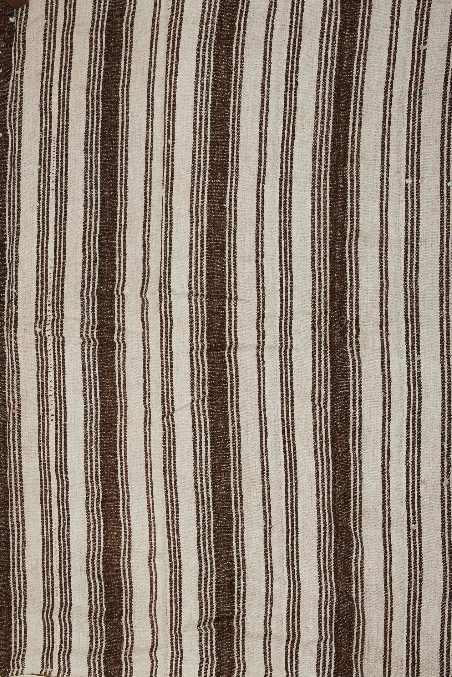 Flat Woven Natural Hemp and Goat Hair Carpet from the Northern border with Iran (6'5" x 6' 5")