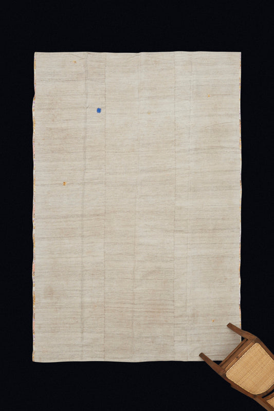 Large Tightly Hand-Woven Wool and Goat Hair Side of a Bedouin Tent Wall (6' 6" x 9' 11.5")