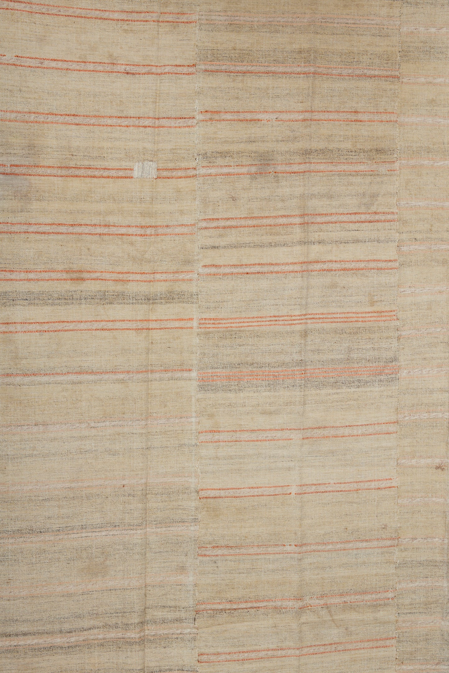 Cotton and Goat Hair Mersin with Light Walnut Dyed Orange Stripes (6' 4" x 8' 3")