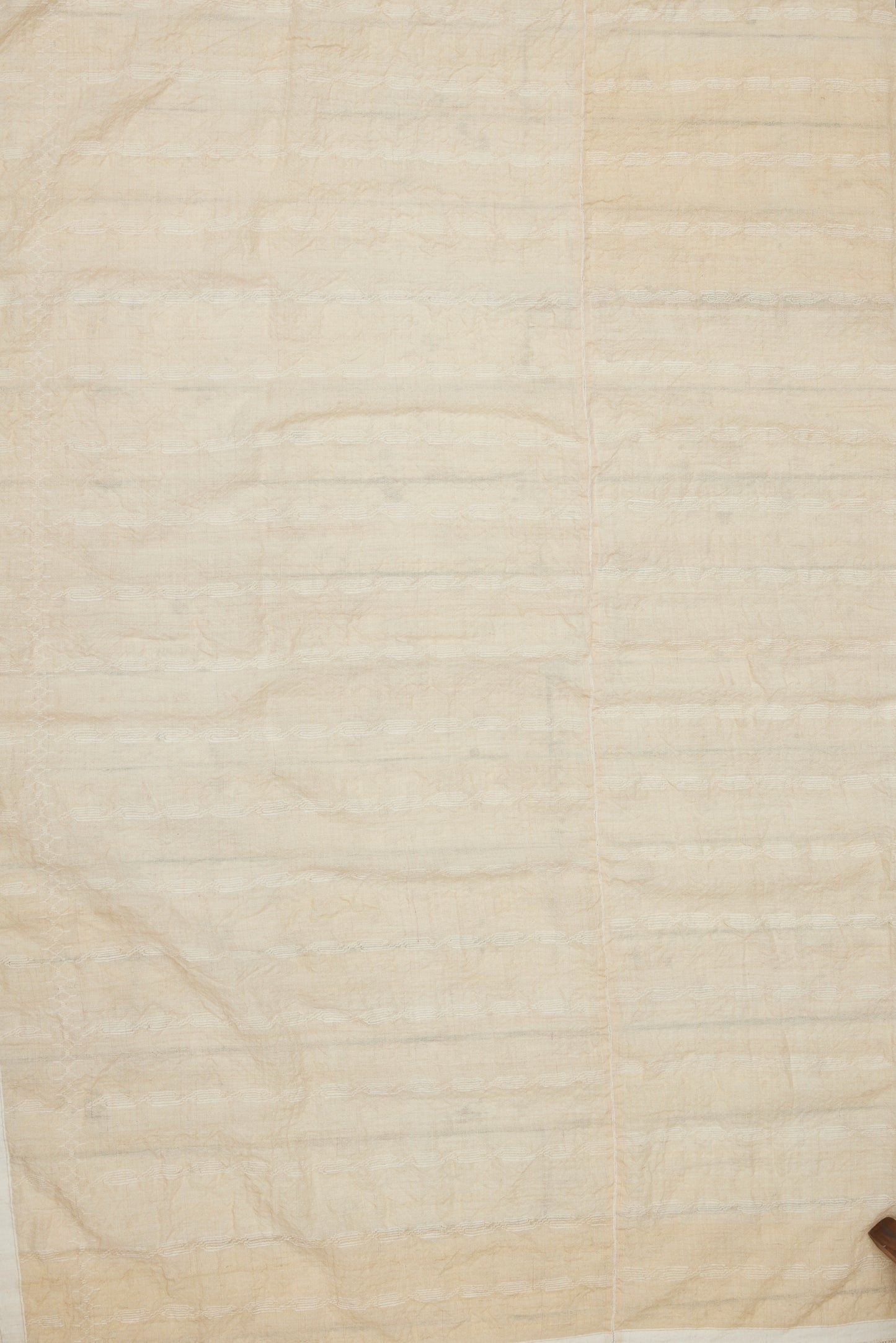 All White Hand Woven Wedding Shawl from Iran (5' 11" x 7')