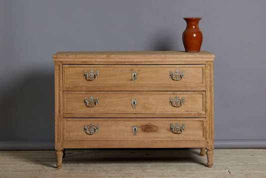 18th Century Bleached Oak Swedish Commode