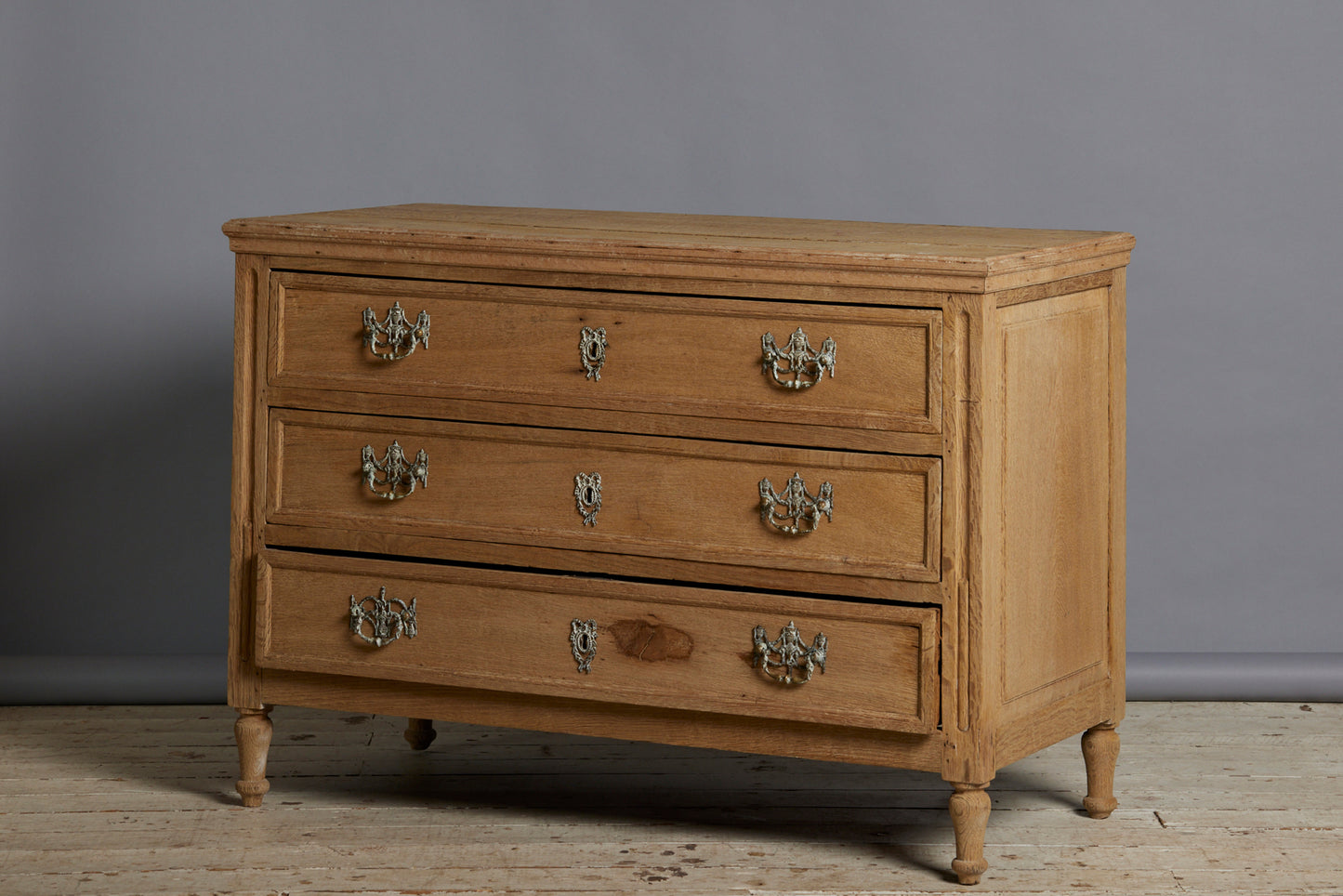 18th Century Bleached Oak Swedish Commode