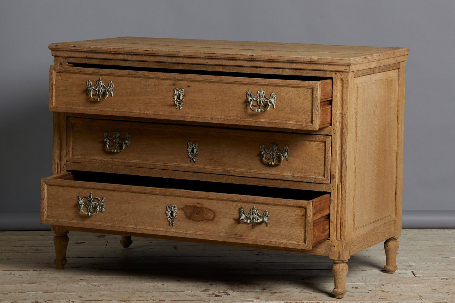 18th Century Bleached Oak Swedish Commode
