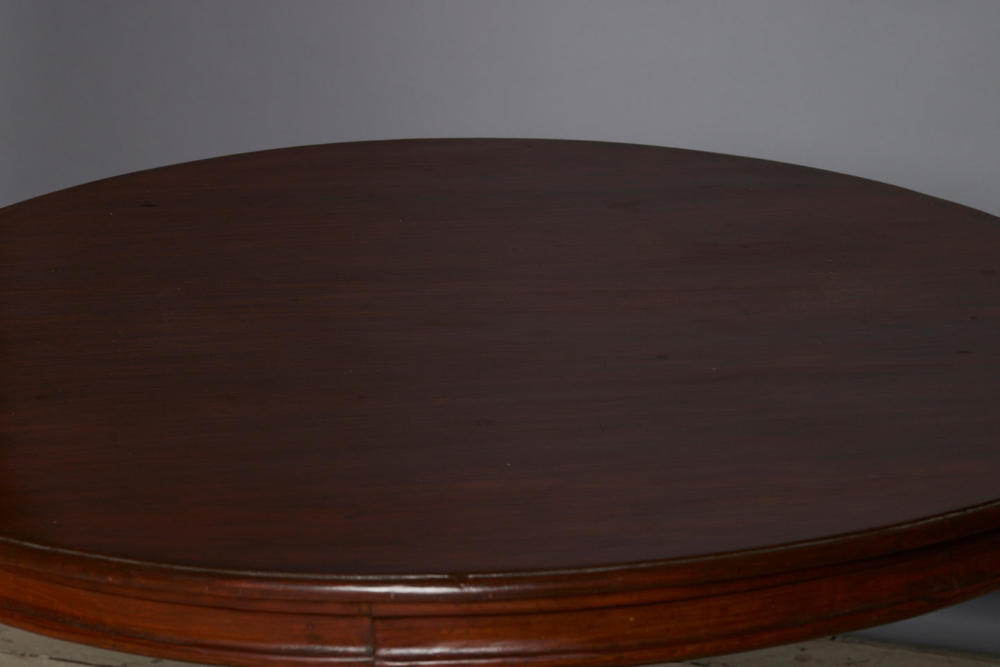 Round Teak Dutch Colonial Pedestal Base Dining Table