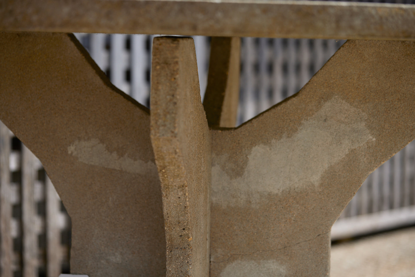 Round French 40s Cement Table with a Nice Patina from Anjou