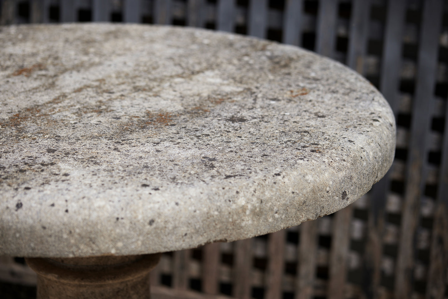 Early 20th Century Round French Limetone Table with Baluster Base