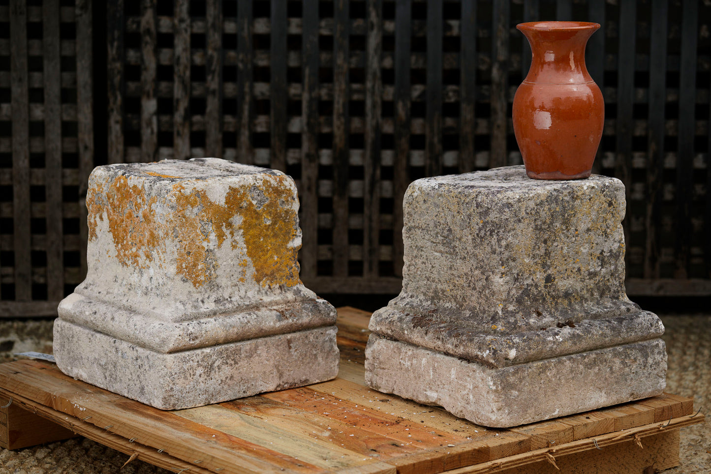 18th/19th Century Pair of French Limestone Bases