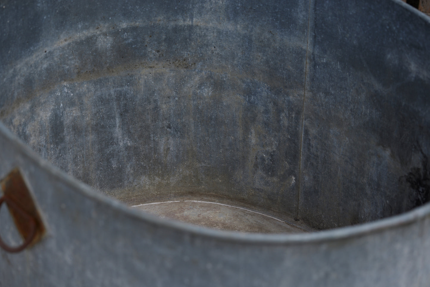 Large Oval French Zinc Tub for Wine Production