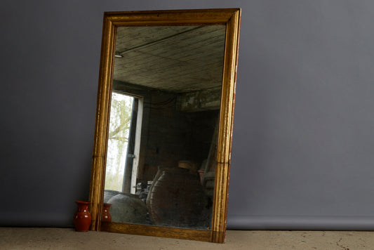Very Large Early 19th Century French Two Part Glass Mirror