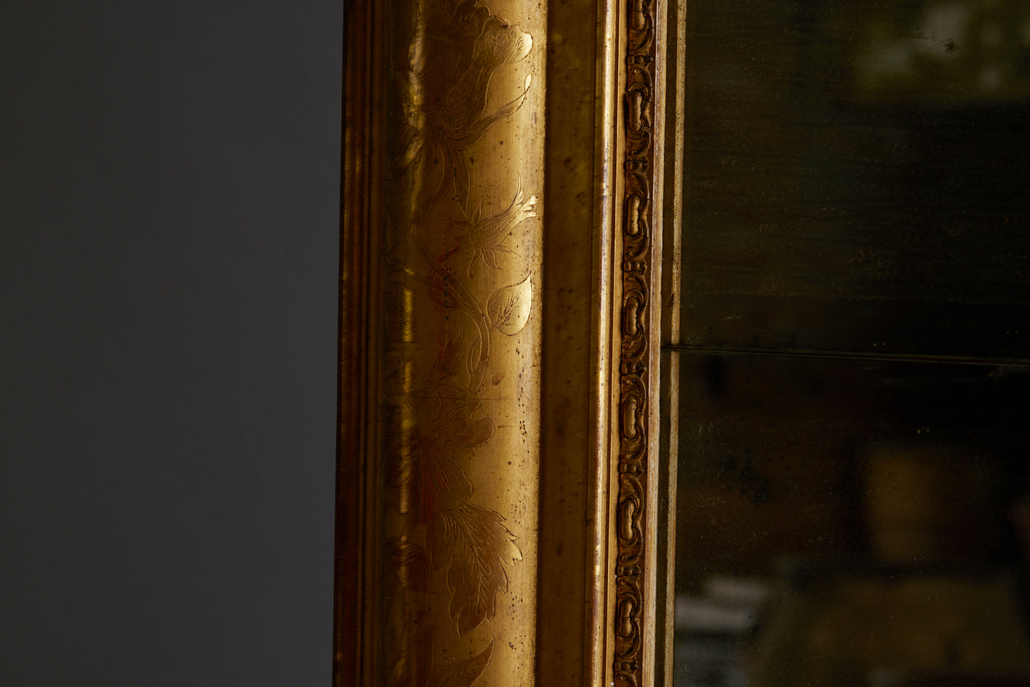 Very Large Early 19th Century French Two Part Glass Mirror