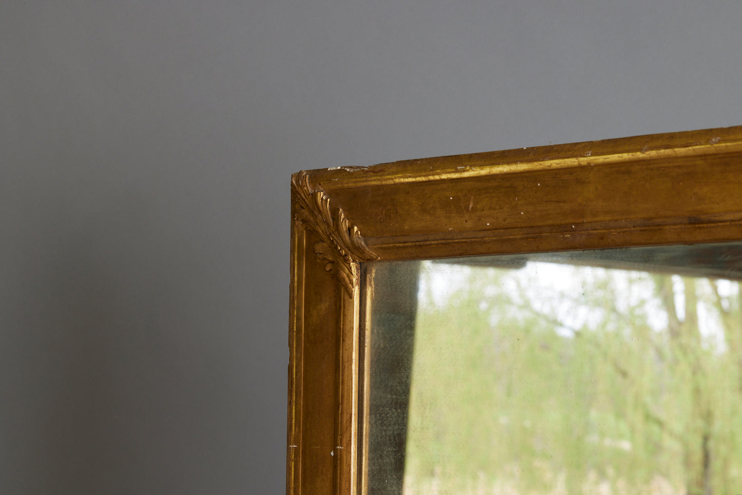 Tall Mid to Late 18th Century Two Part French Gilt Mirror