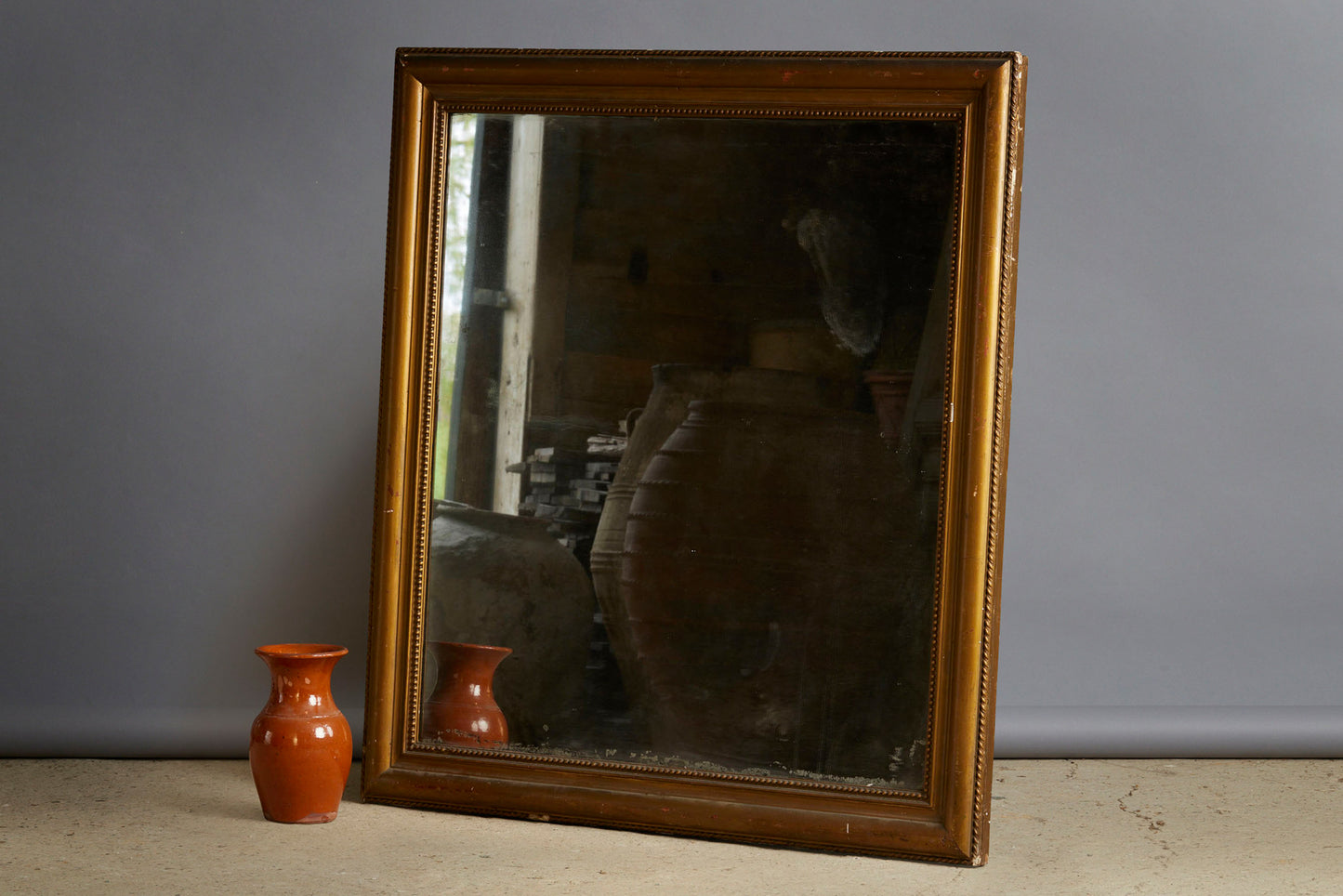 Large 19th Century French Gilt Squarish Mirror