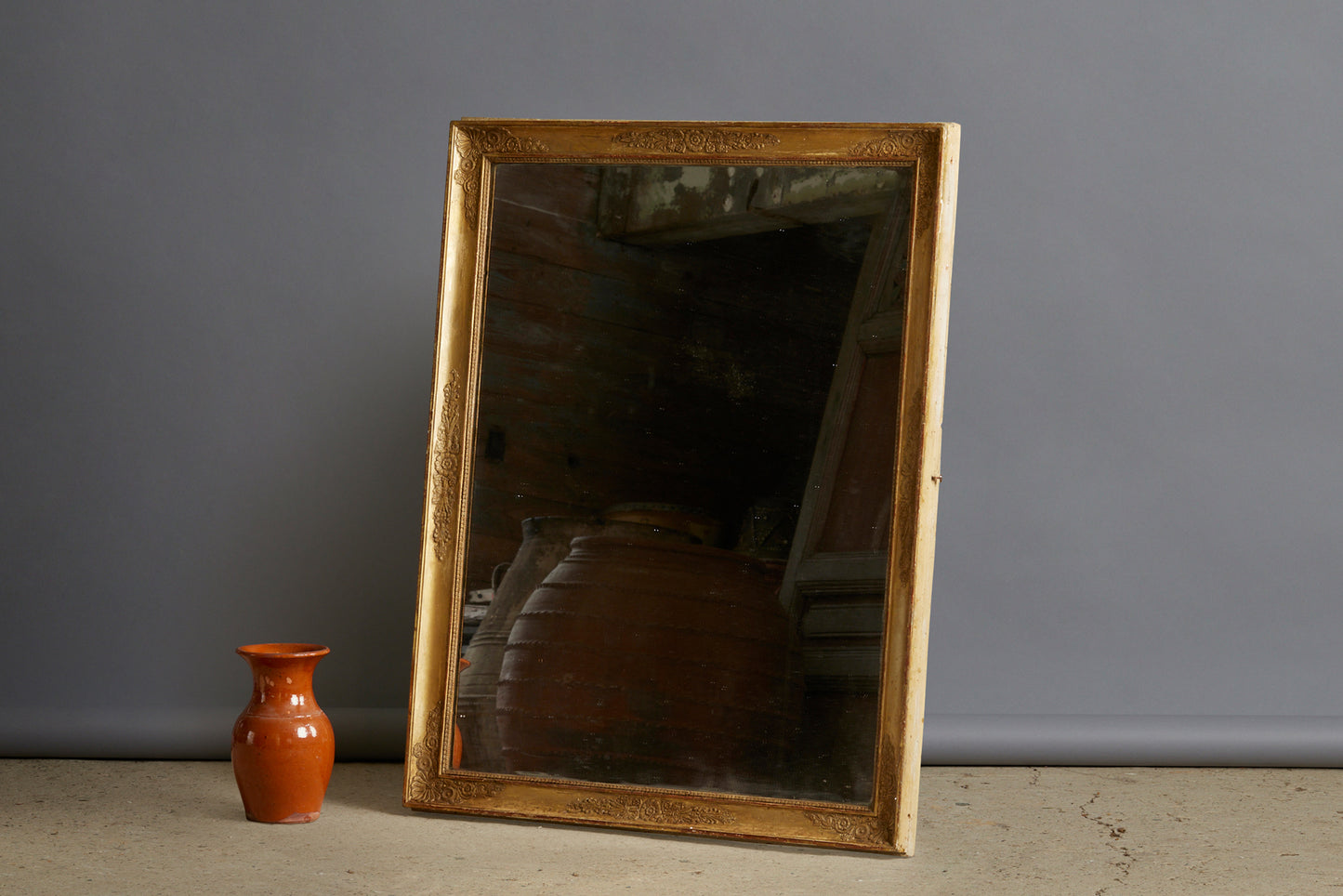 French Mid 19th Century Charles X Square Gilt Mirror