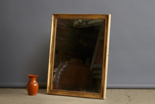 French Mid 19th Century Charles X Square Gilt Mirror