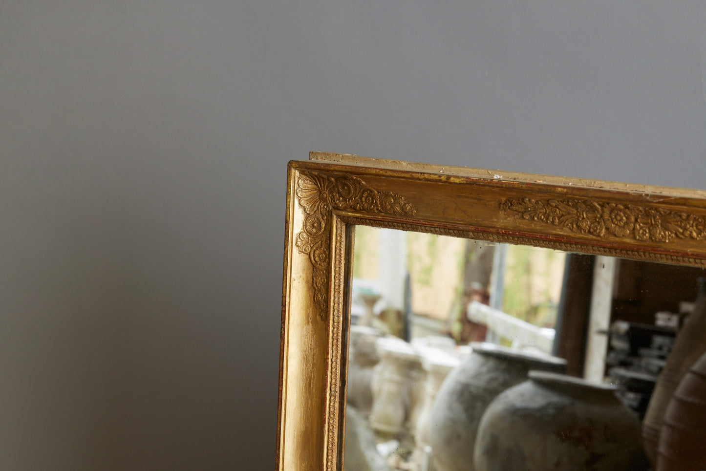 French Mid 19th Century Charles X Square Gilt Mirror
