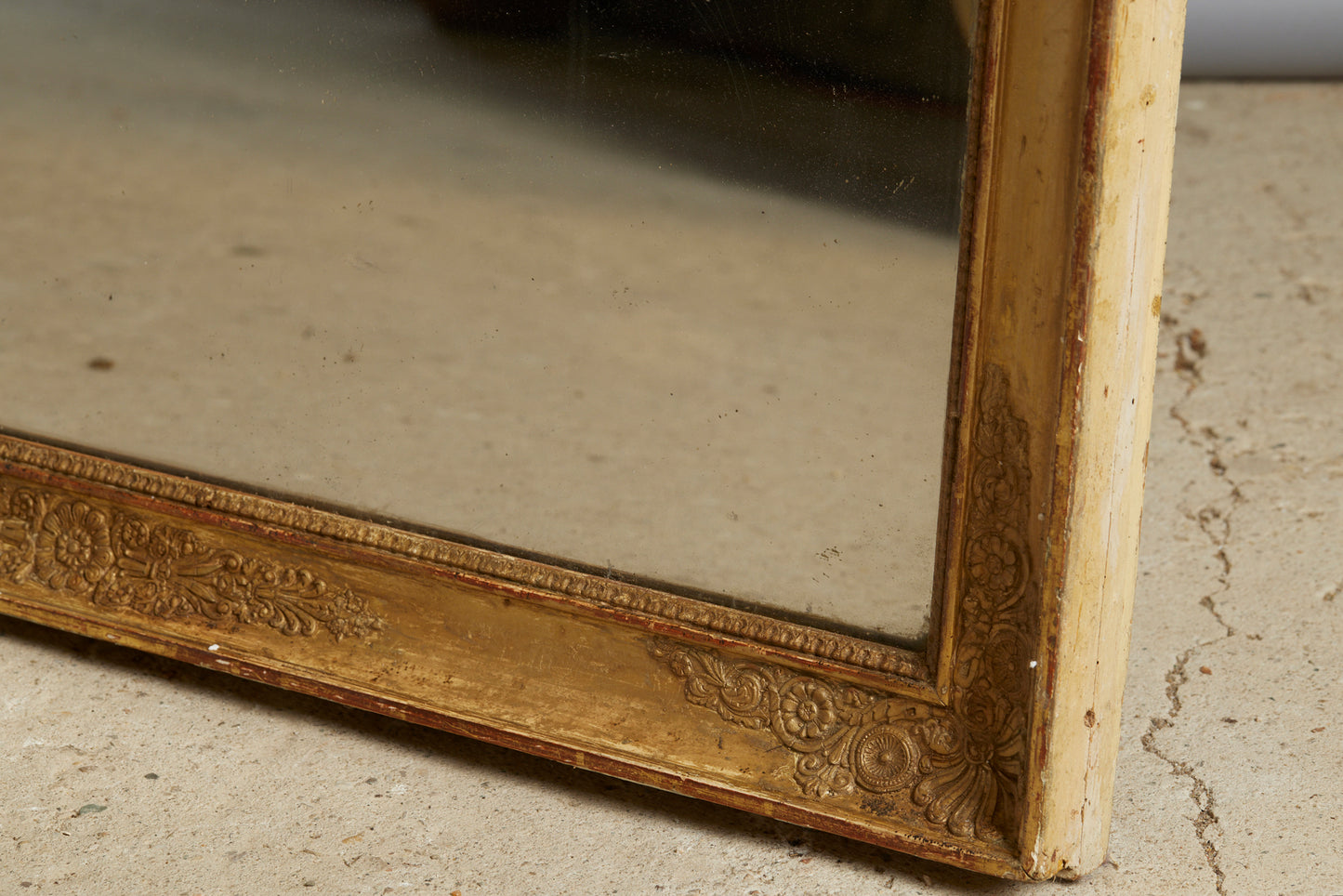 French Mid 19th Century Charles X Square Gilt Mirror