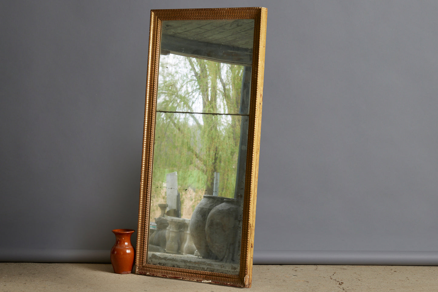 Large 18th Century Two Part French Mirror