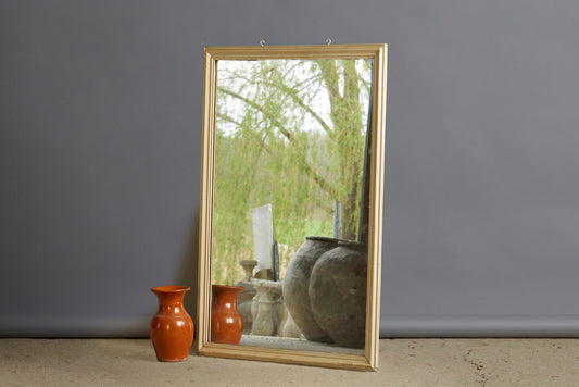 Medium Size French 19th Century Mirror with White Frame