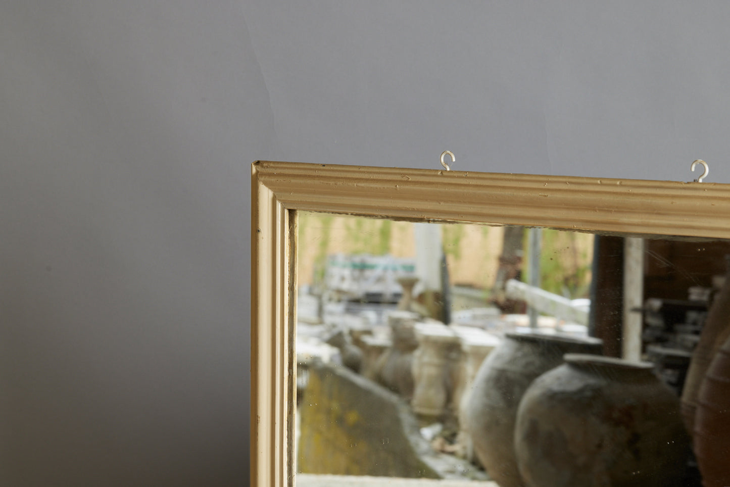 Medium Size French 19th Century Mirror with White Frame