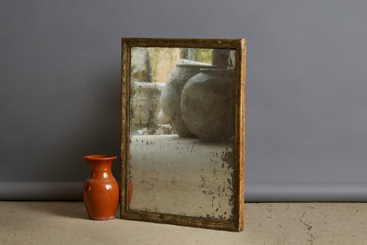 Small 18th Century French Mirror with Mercury Glass