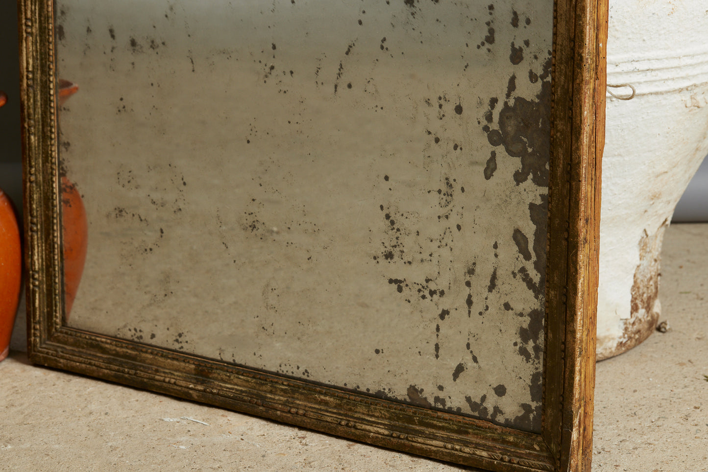 Small 18th Century French Mirror with Mercury Glass