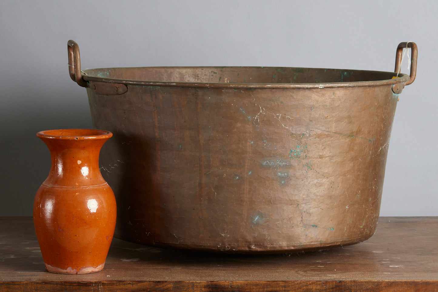 19th Century French Copper Pot with Handles