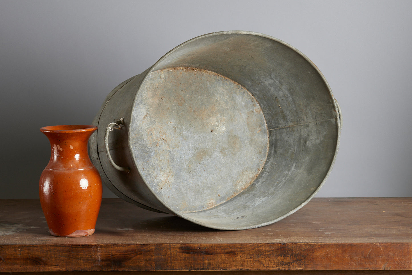 Large Oval French Zinc Pot