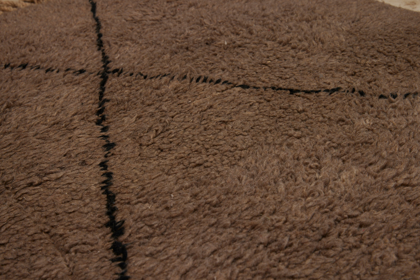 Natural Grey Beni Ourain with Dark Block Diamond Motif ................ (3' 9'' x 12' 9'')