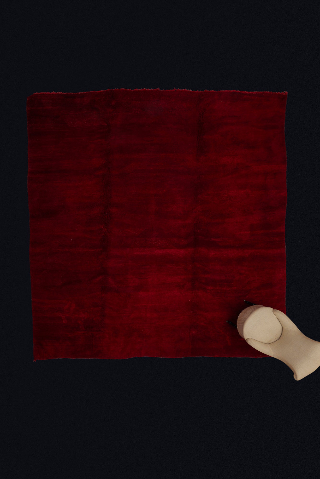 Extra Large Deep Cerise Red North Moroccan Chichaoua Carpet .............. (13'3'' x 13'5'')