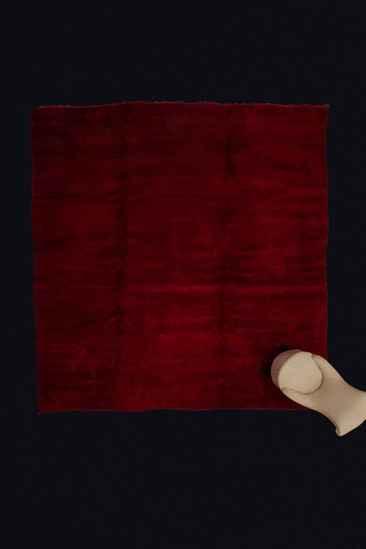 Extra Large Deep Cerise Red North Moroccan Chichaoua Carpet .............. (13'3'' x 13'5'')